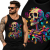 TANK TOP HORROR SKULL ONE 3